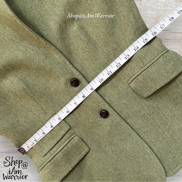 J.Crew sage green herringbone wool Hack ing jacket shop@iamwarrior - Picture 11 of 16